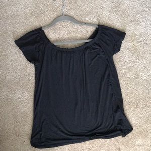 Black, off the shoulder top from Hollister